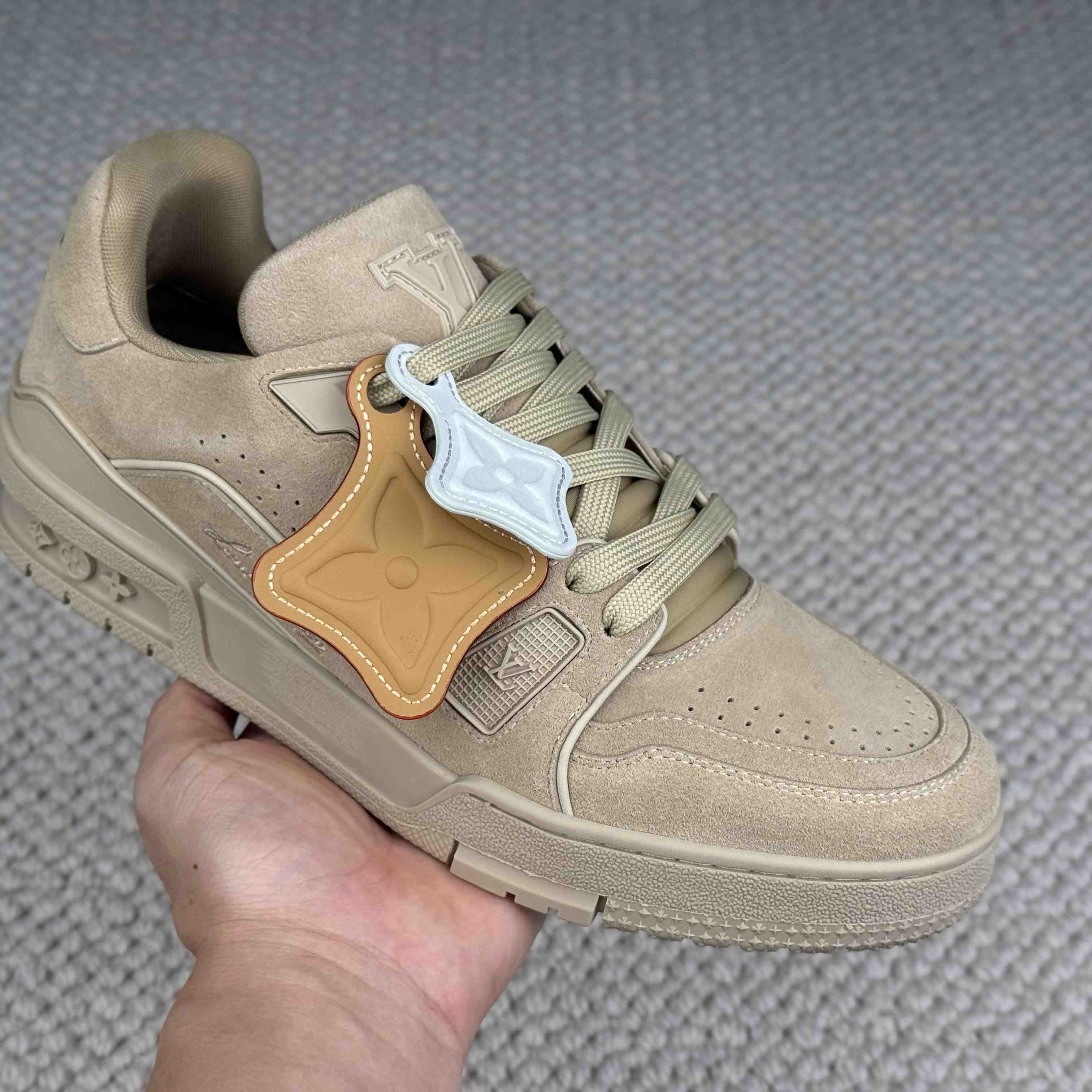 Louis Vuitton LV Trainer Distressed Sneaker 1AKBOA - DesignerGu