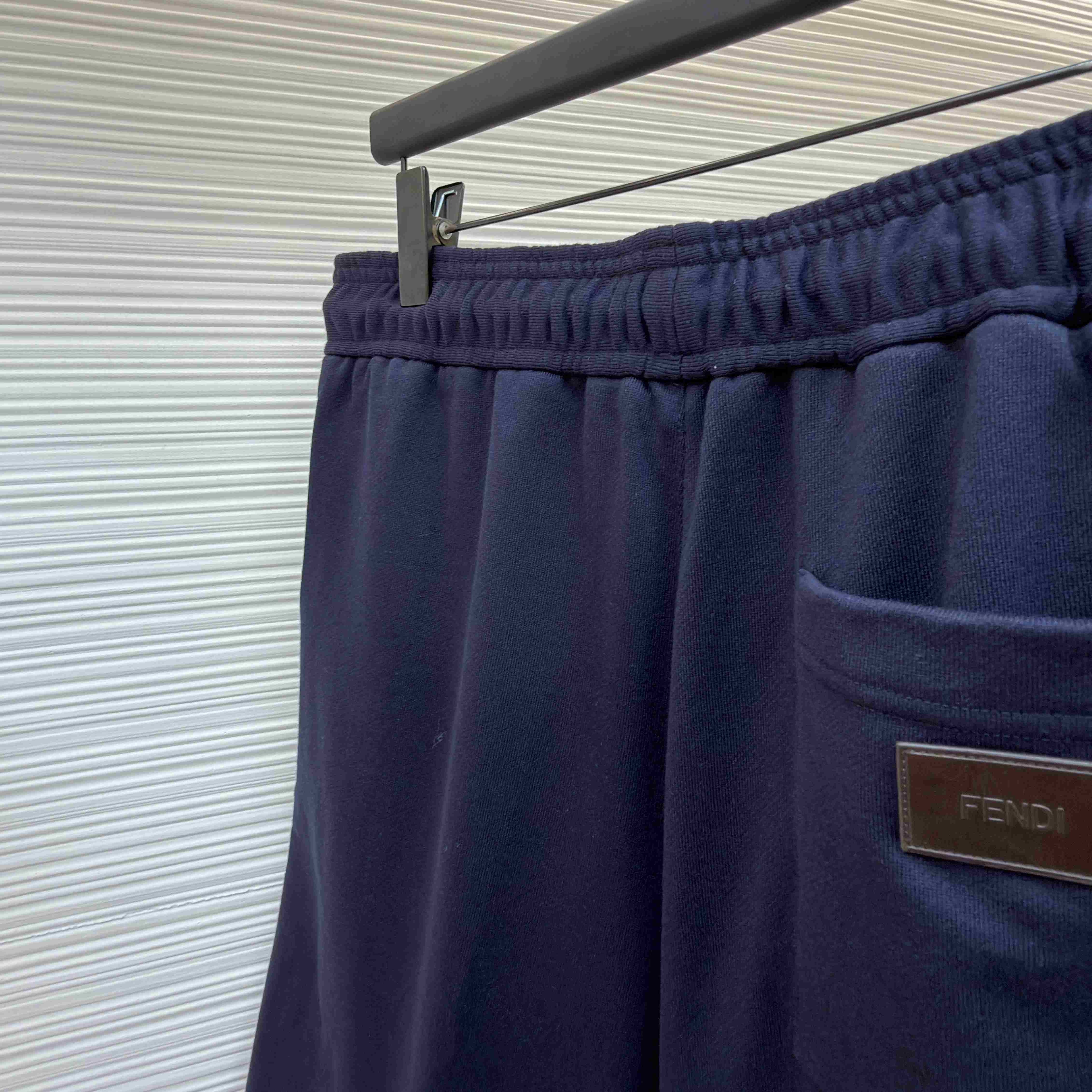 Fendi Navy Blue Cotton Shorts - DesignerGu