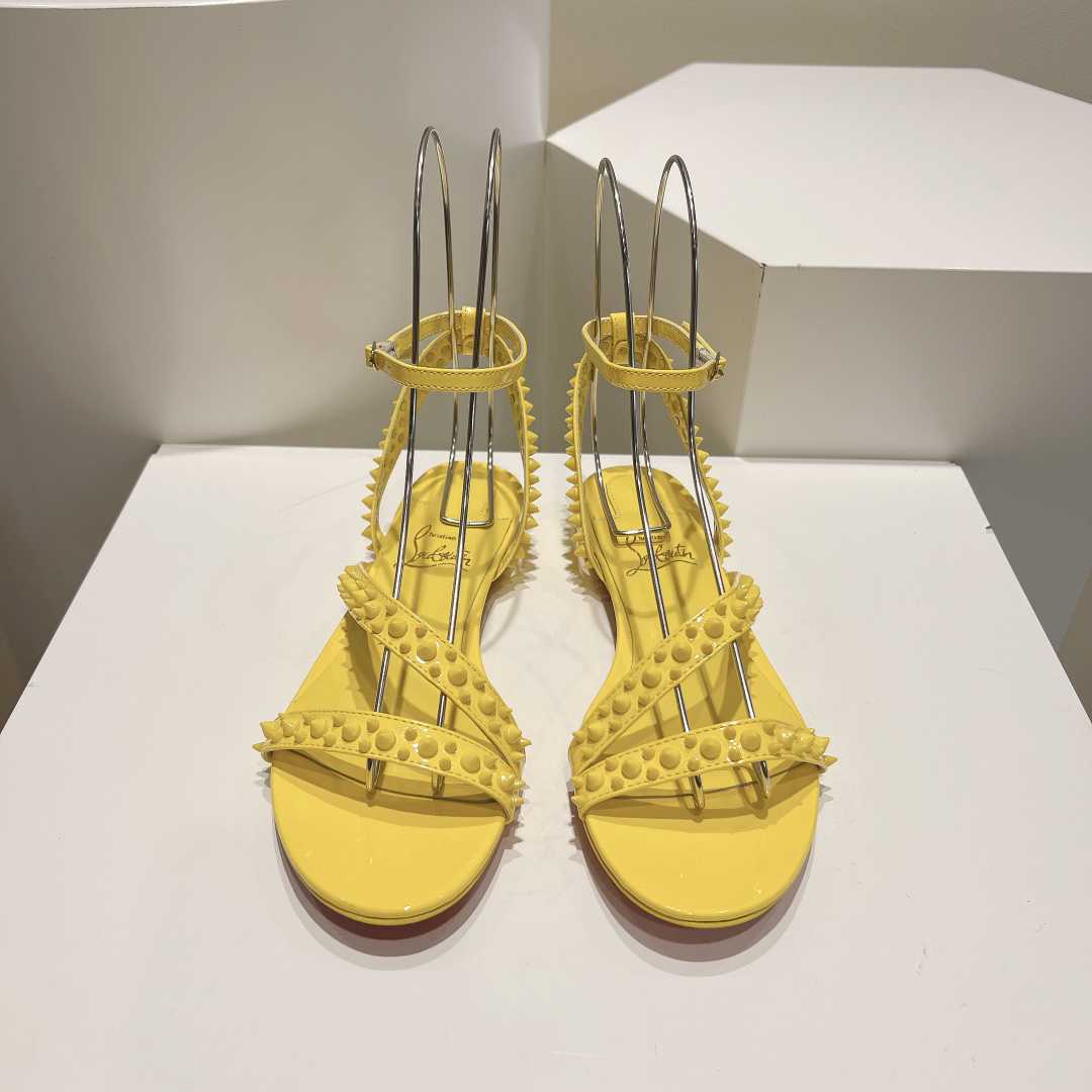 Christian Louboutin Mafaldina Spikes Leather Sandals - DesignerGu
