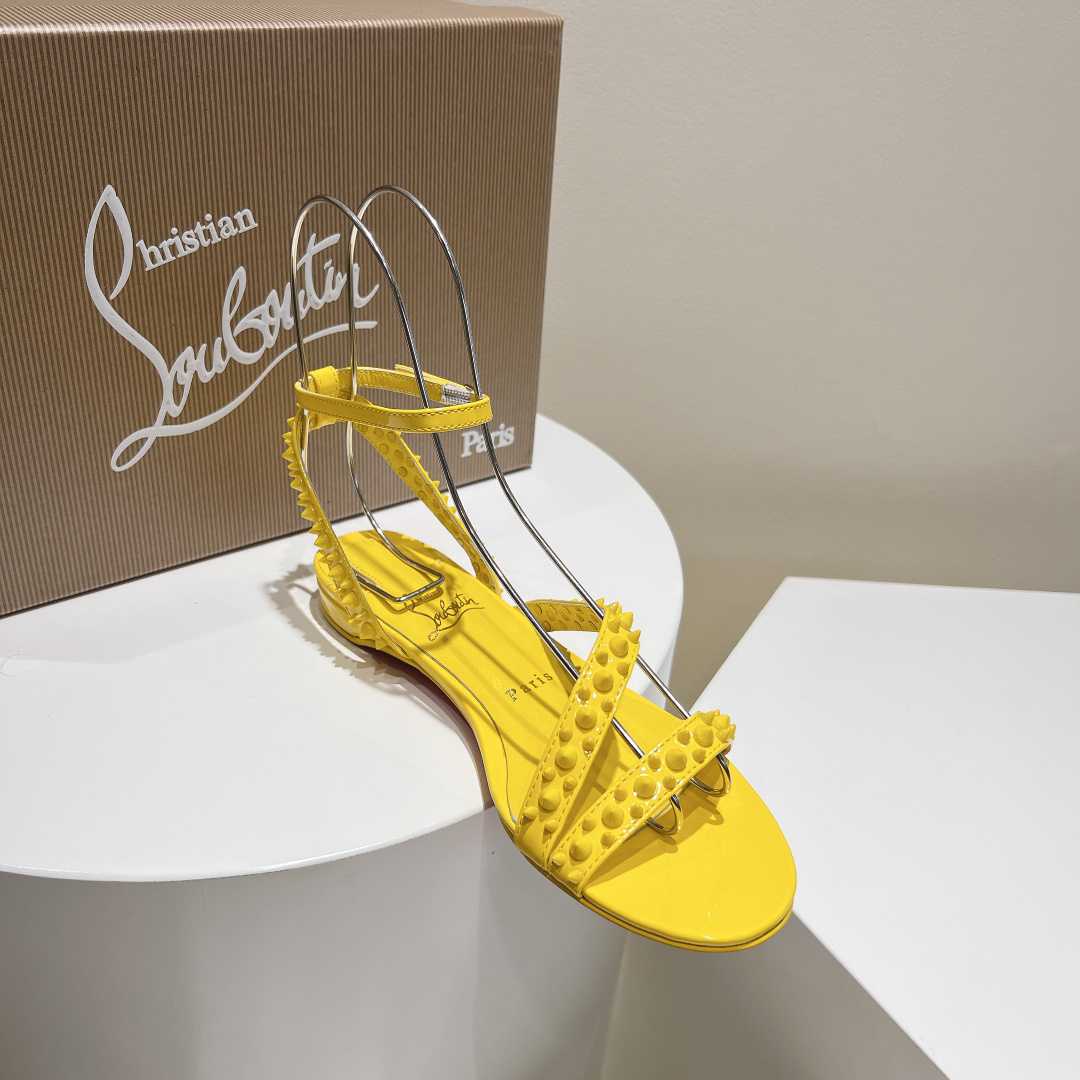 Christian Louboutin Mafaldina Spikes Leather Sandals - DesignerGu