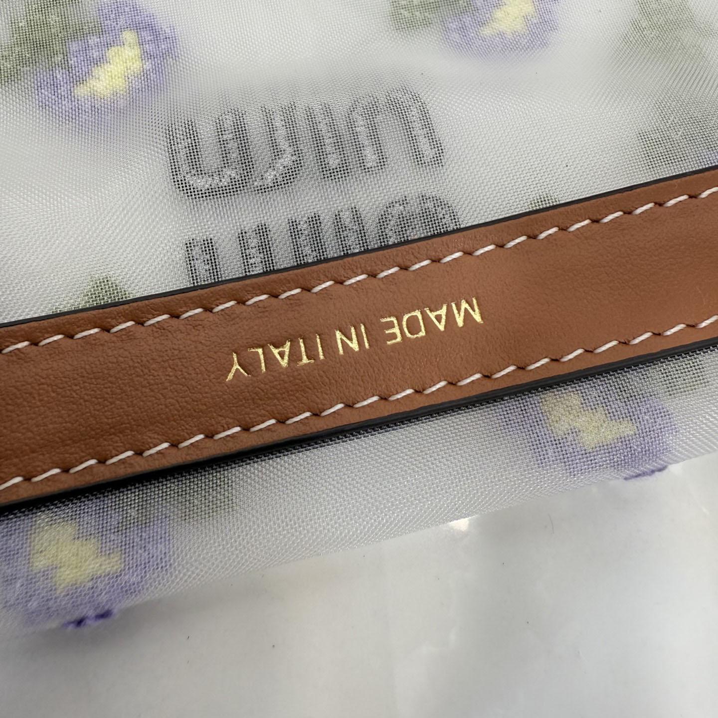 Miu Miu Embroidered Mesh Top-Handle Bag - DesignerGu