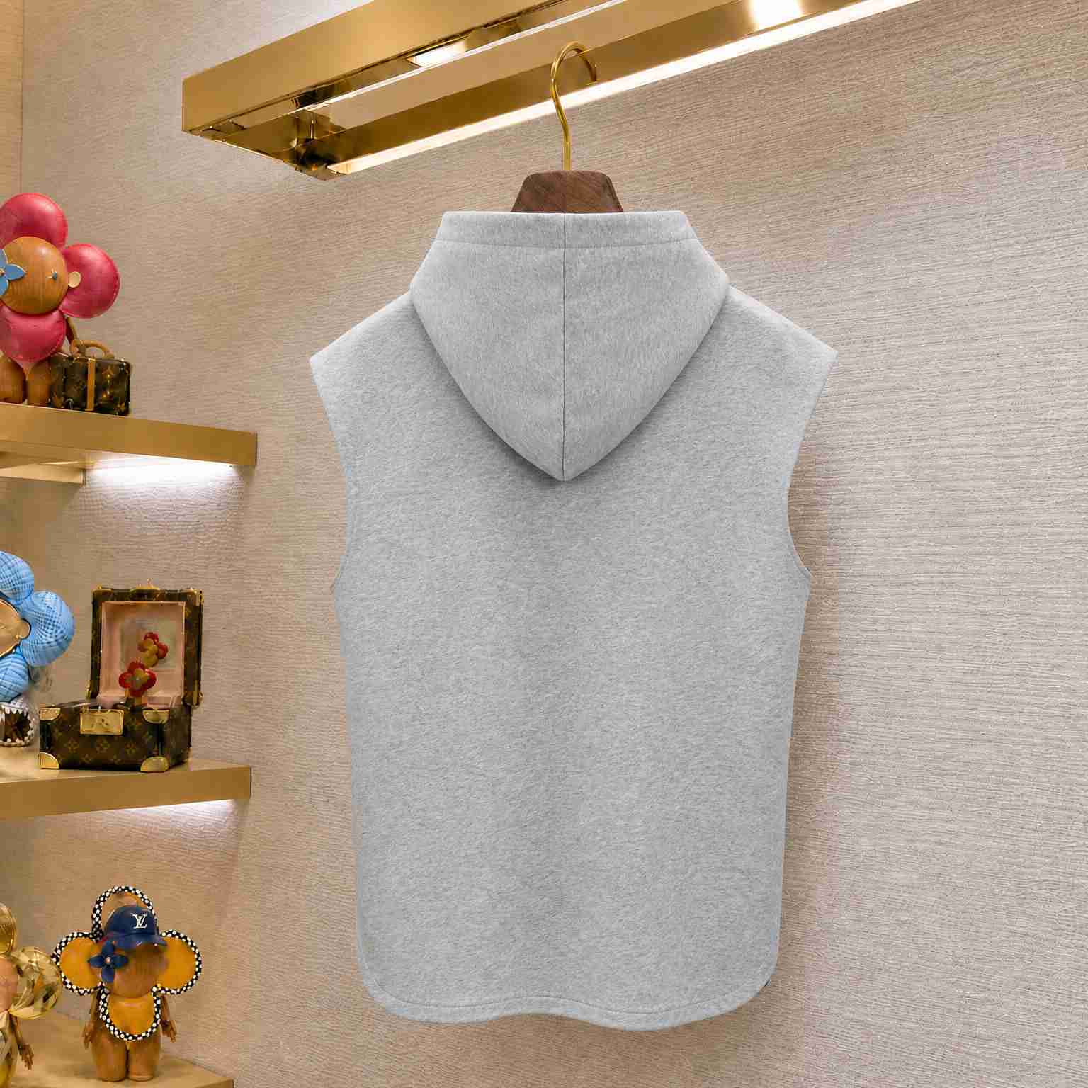 Miu Miu Logo-Patch Sleeveless Hoodie - DesignerGu