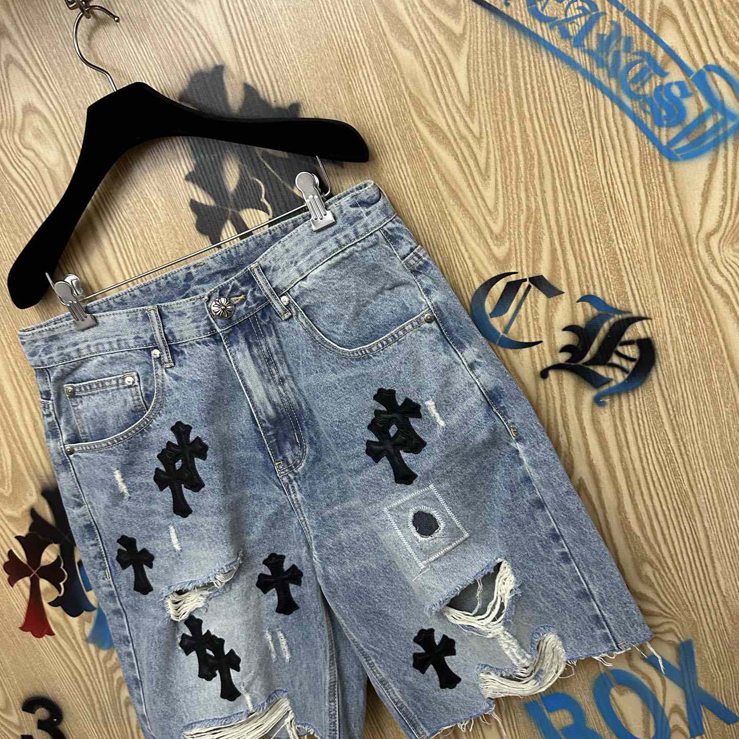Chrome Hearts Denim Shorts - DesignerGu