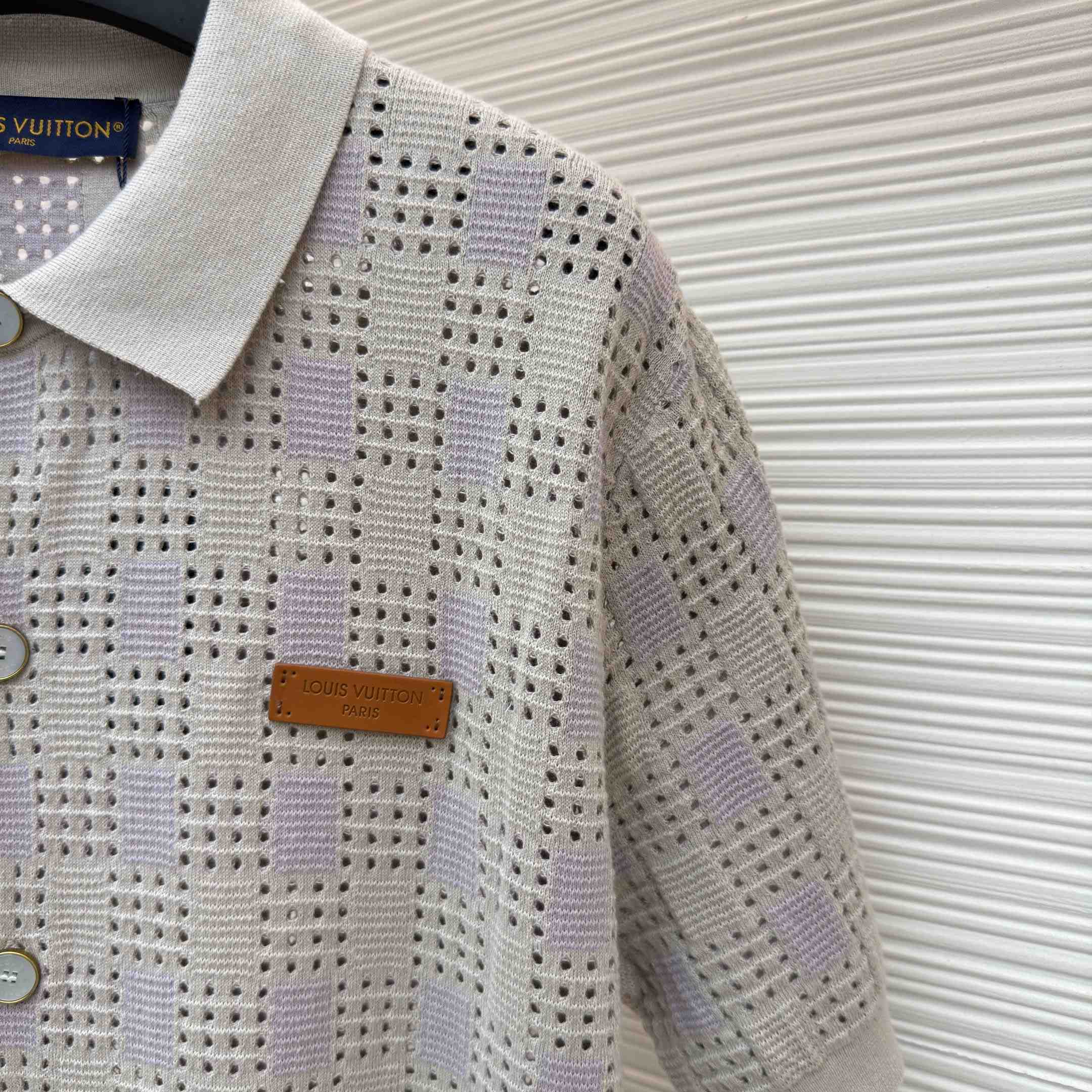Louis Vuitton Tweedy Jacquard Short-Sleeved Shirt 1AKOVI - DesignerGu