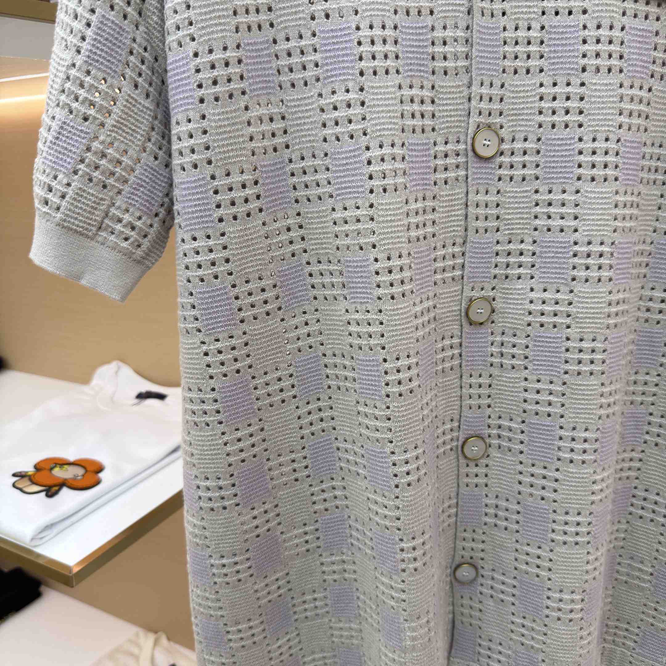 Louis Vuitton Tweedy Jacquard Short-Sleeved Shirt 1AKOVI - DesignerGu