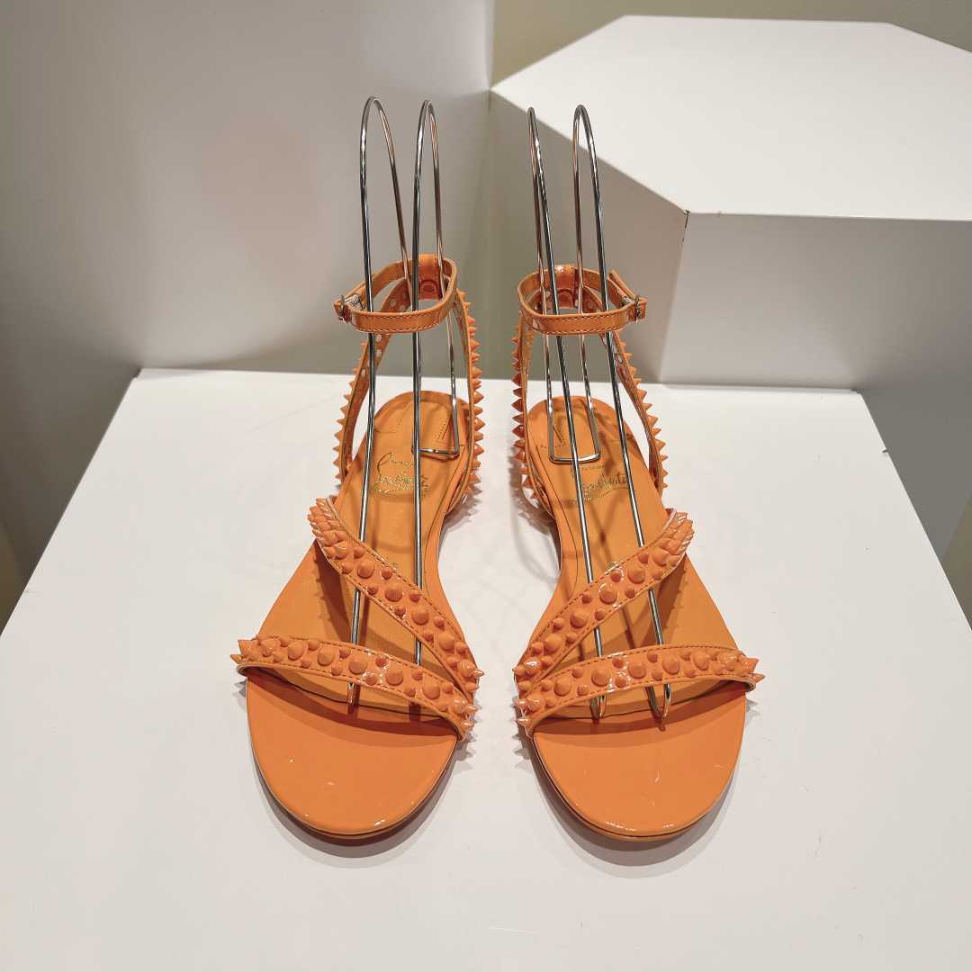 Christian Louboutin Mafaldina Spikes Leather Sandals - DesignerGu