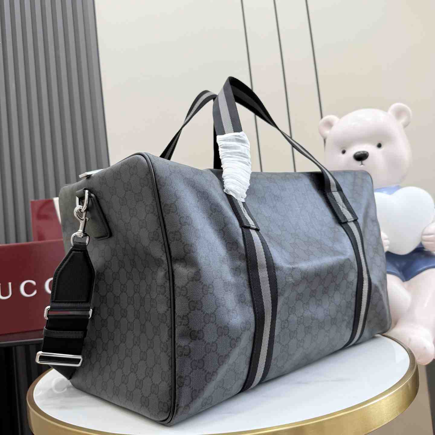 Gucci Medium Duffle Bag With Web A00BC5 - DesignerGu