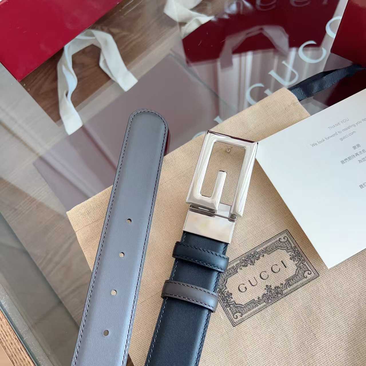 Gucci Reversible Belt With Square G Buckle - DesignerGu