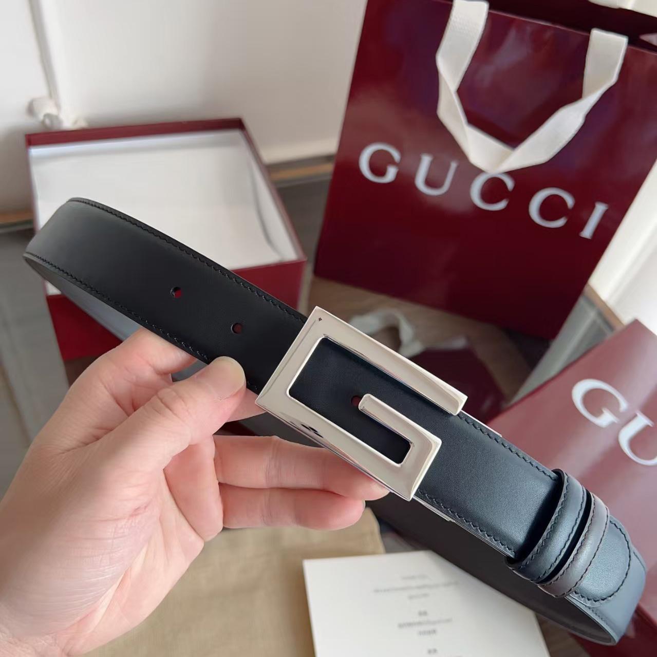 Gucci Reversible Belt With Square G Buckle - DesignerGu