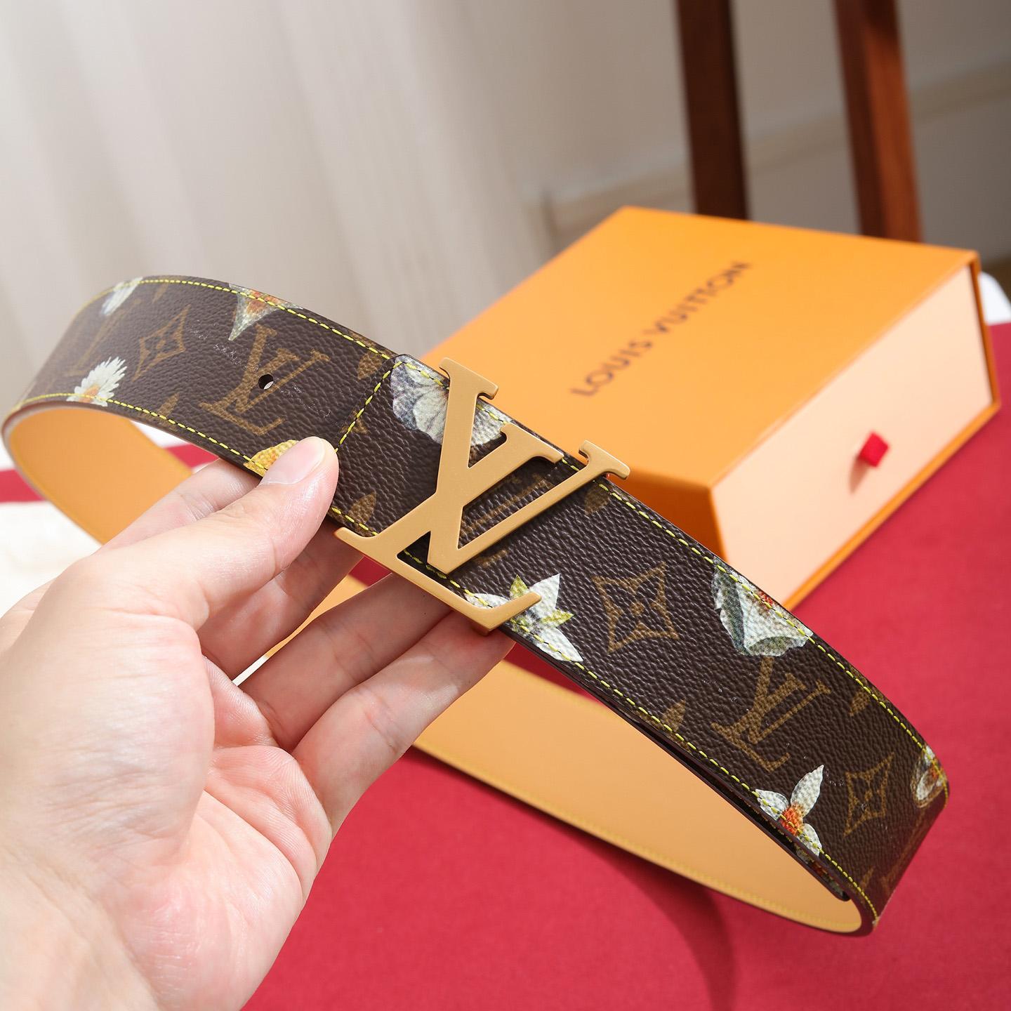 Louis Vuitton LV Initiales Monogram Flower 40mm Reversible Belt - DesignerGu