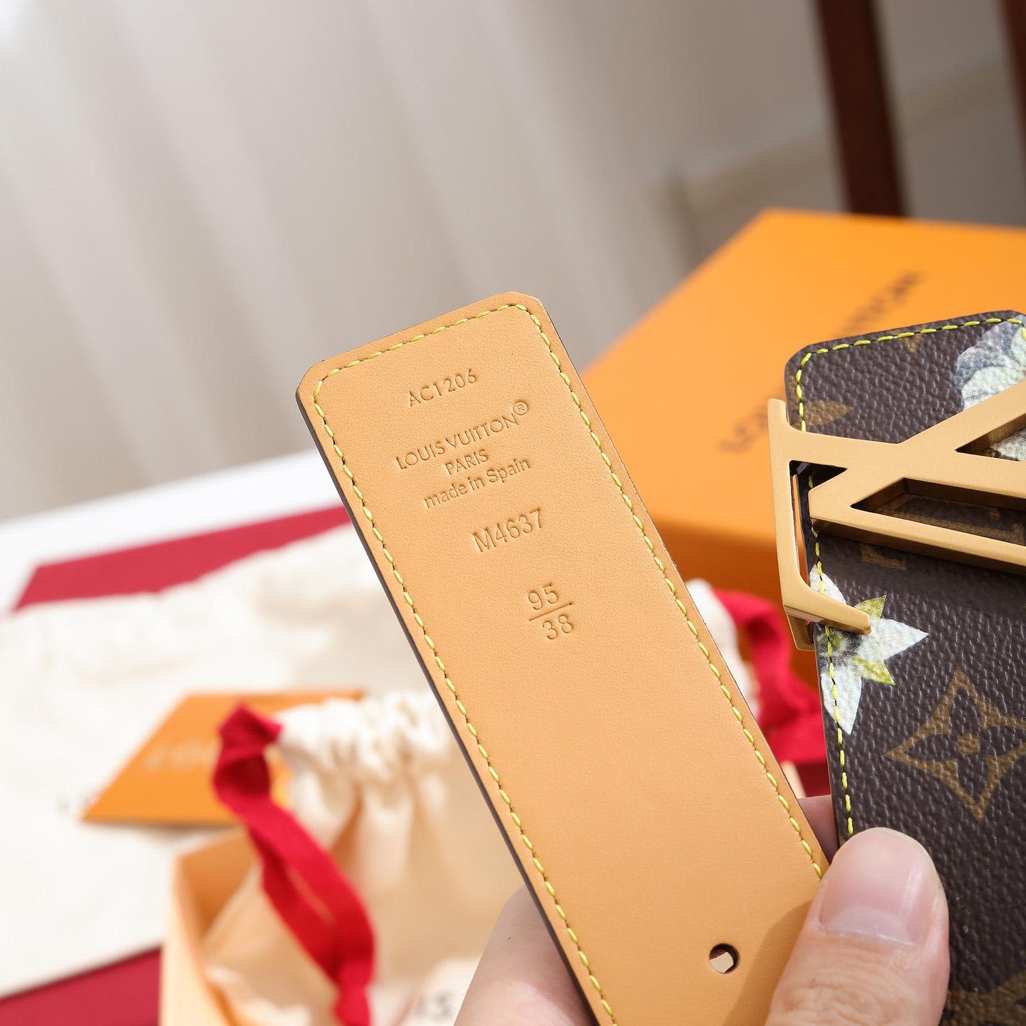 Louis Vuitton LV Initiales Monogram Flower 40mm Reversible Belt - DesignerGu