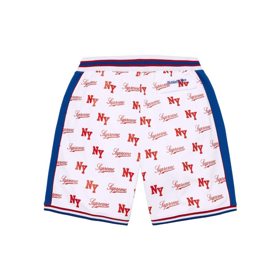 Supreme x Mitchell & Ness Monogram Short 'White' - DesignerGu