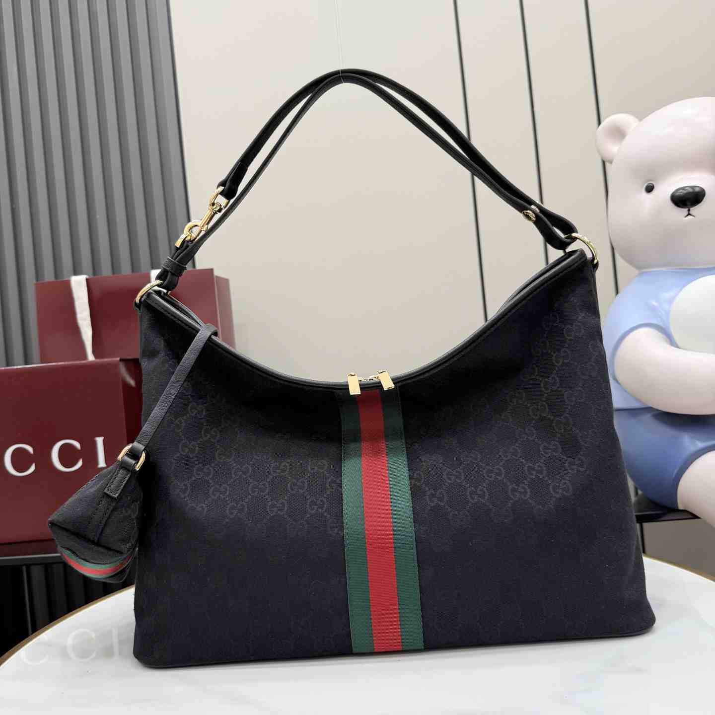 Gucci Large Shoulder Bag With Web A008NS - DesignerGu