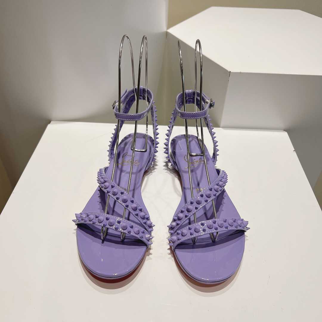 Christian Louboutin Mafaldina Spikes Leather Sandals - DesignerGu