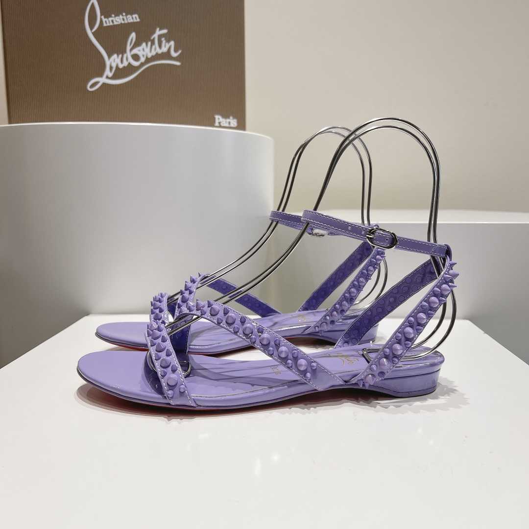 Christian Louboutin Mafaldina Spikes Leather Sandals - DesignerGu