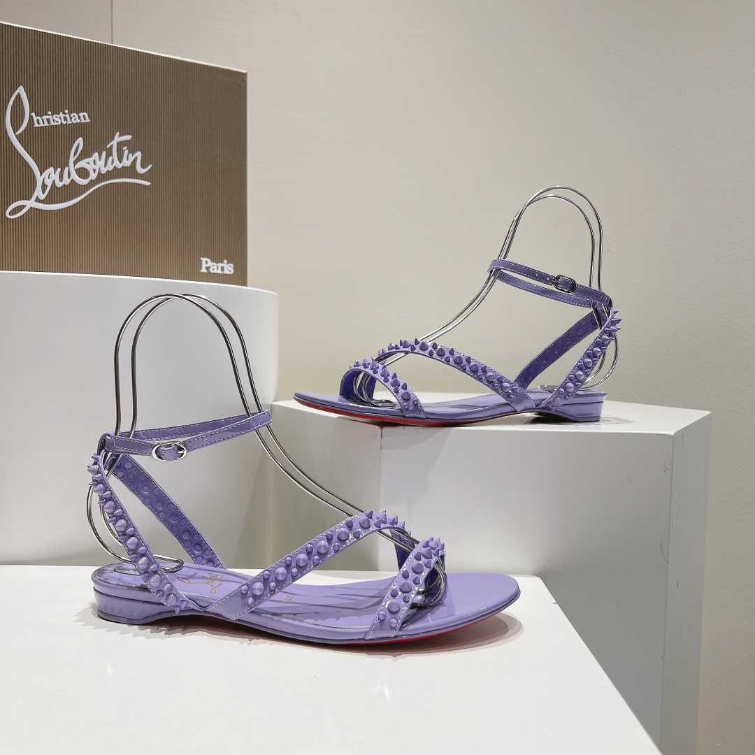 Christian Louboutin Mafaldina Spikes Leather Sandals - DesignerGu