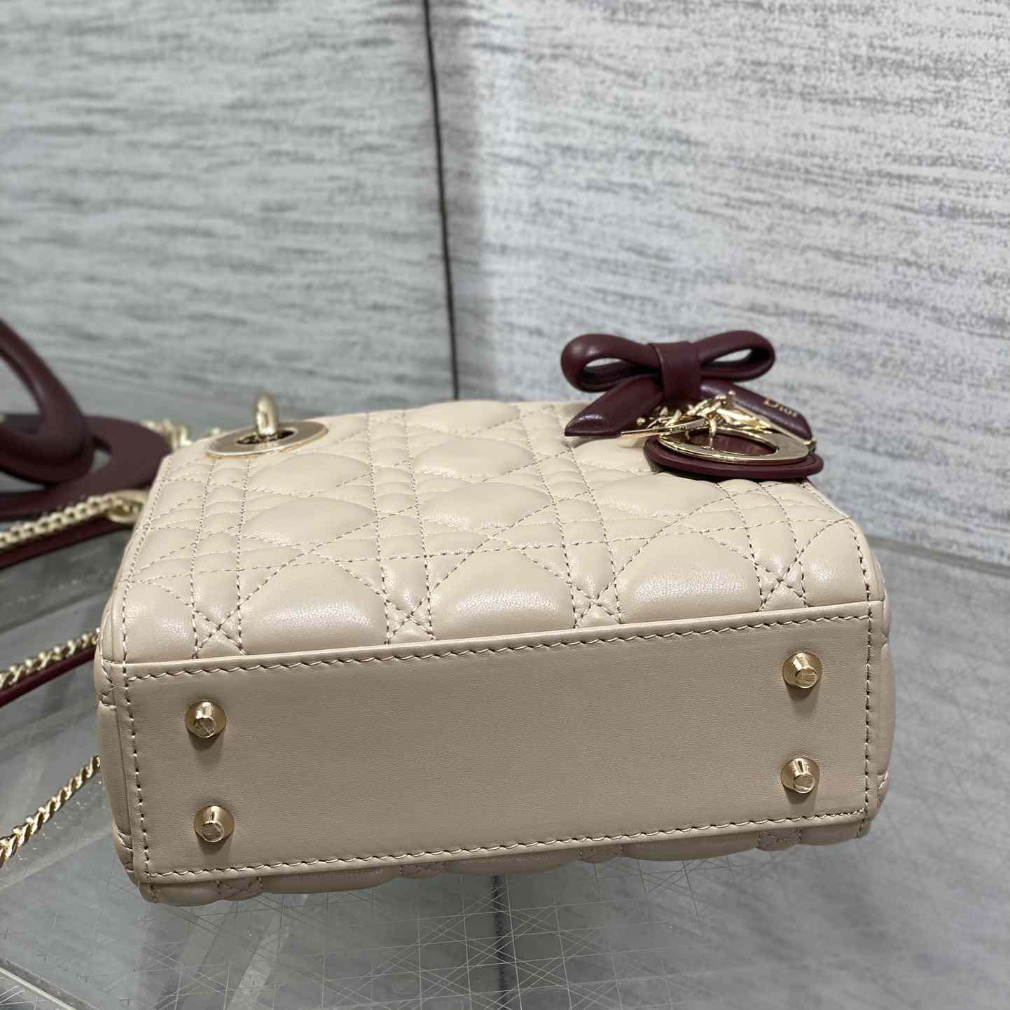 Dior Mini Lady Dior Bag With Chain - DesignerGu