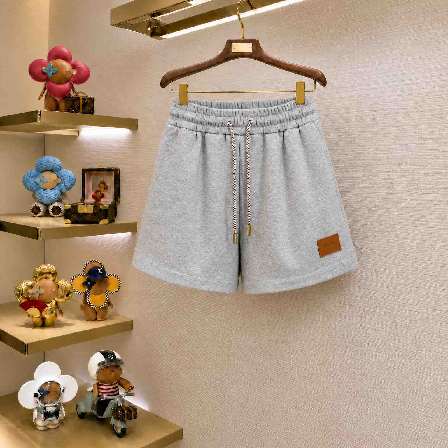 Miu Miu Gray Jersey Shorts - DesignerGu