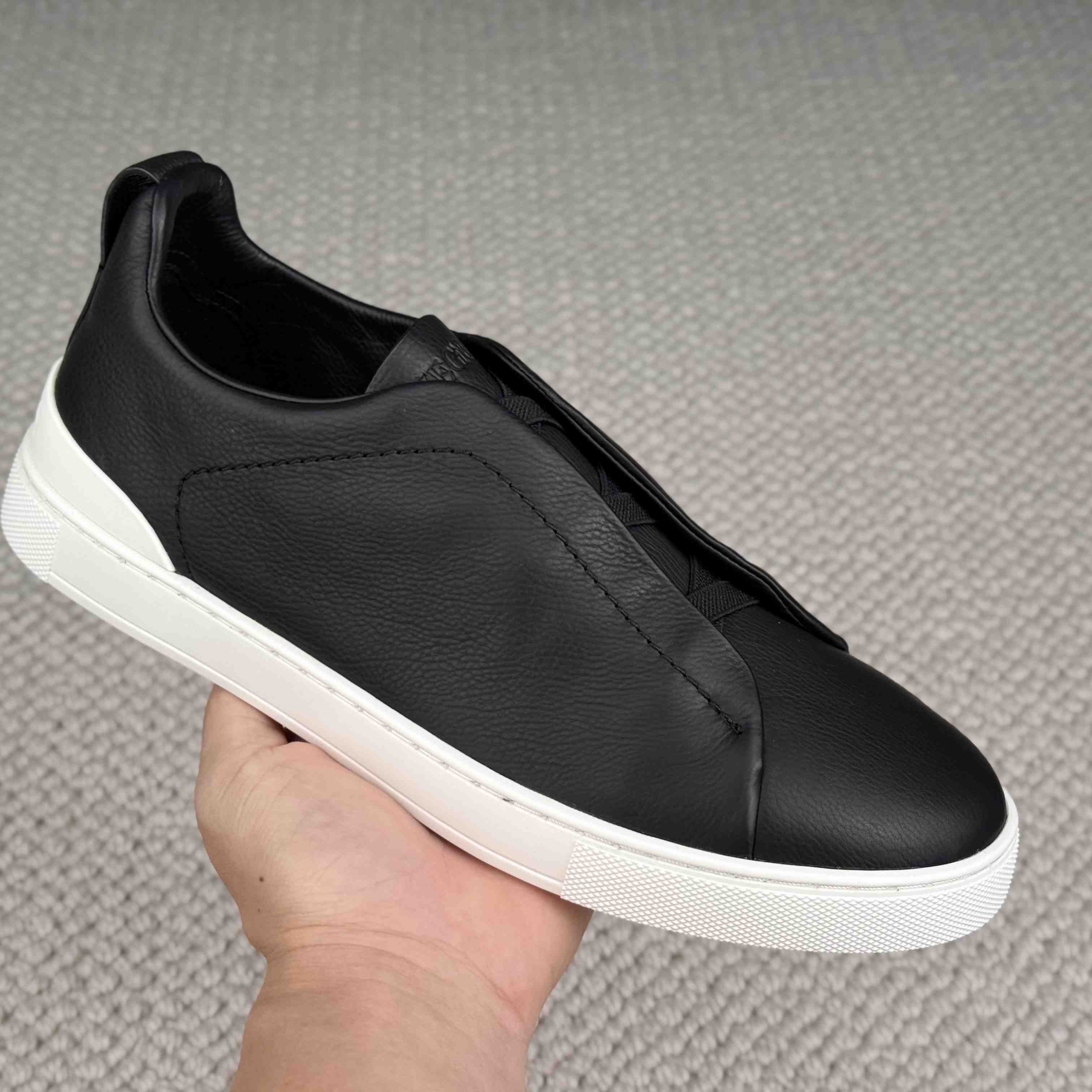 Zegna Triple Stitch Calfskin Sneaker - DesignerGu