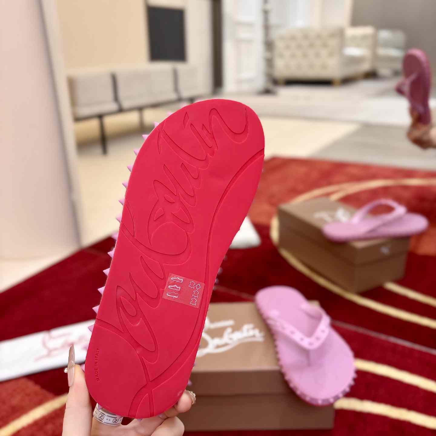 Christian Louboutin Super Loubi Flip Flops - DesignerGu