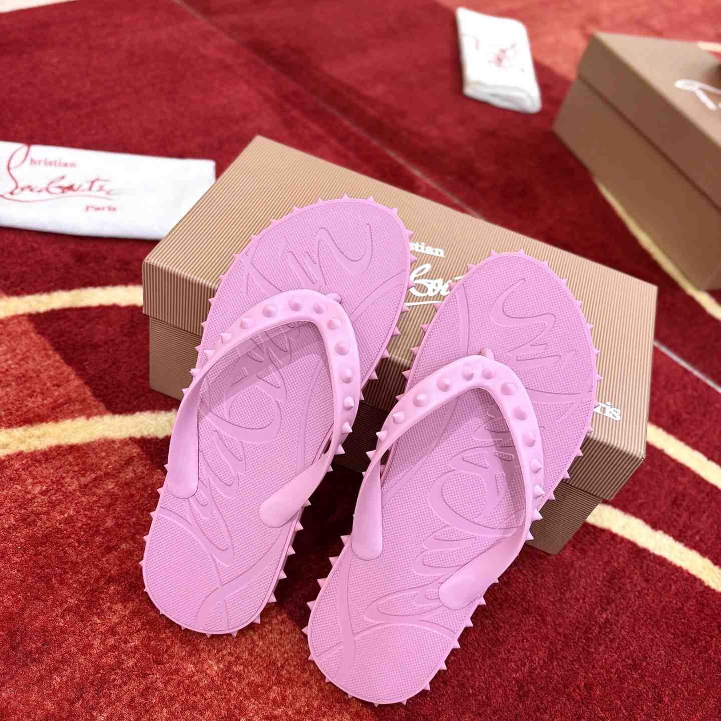 Christian Louboutin Super Loubi Flip Flops - DesignerGu