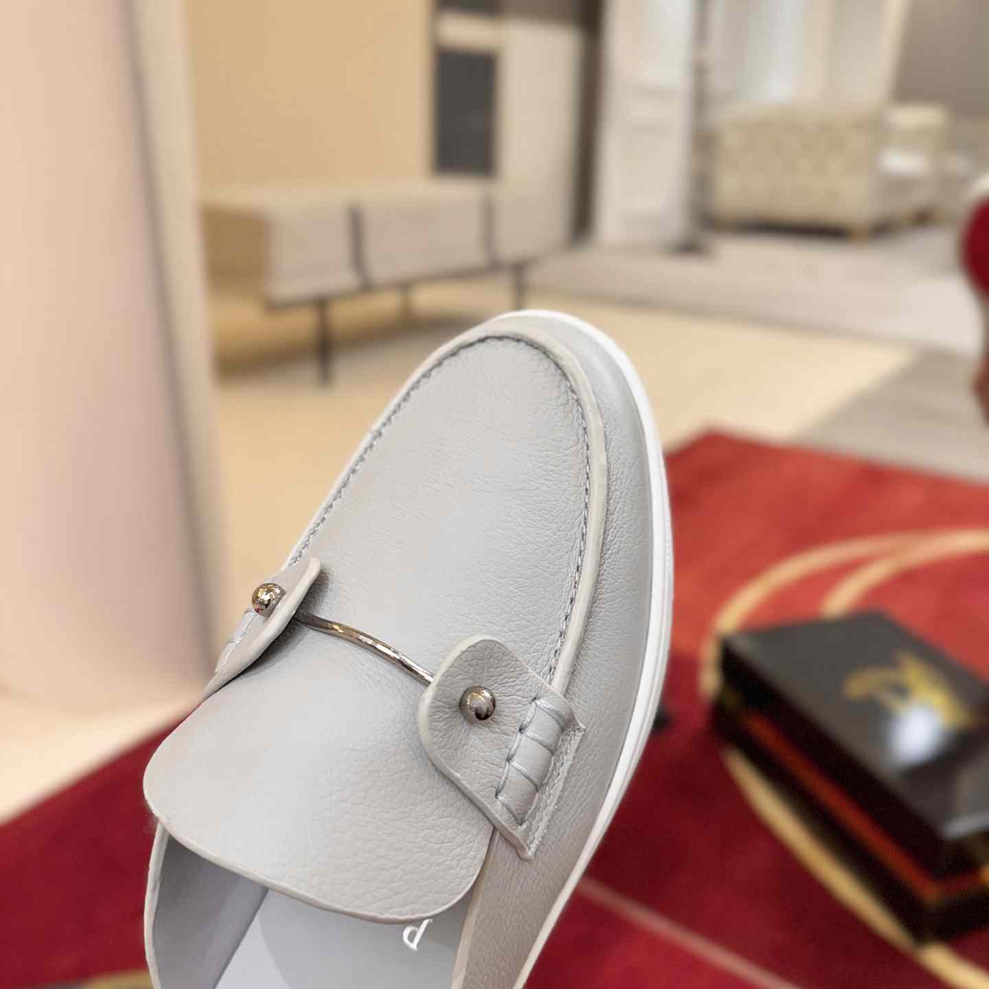 Christian Louboutin Chanme Donna Leather Boat Shoe Mules - DesignerGu