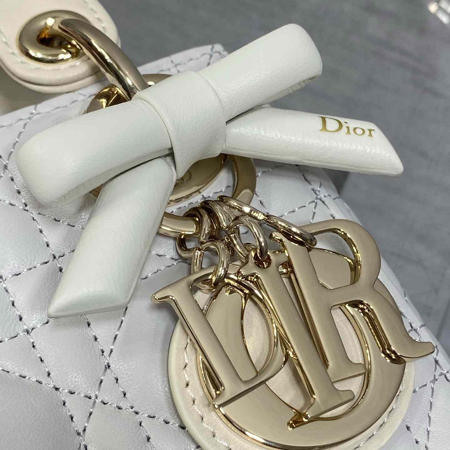 Dior Mini Lady Dior Bag With Chain - DesignerGu
