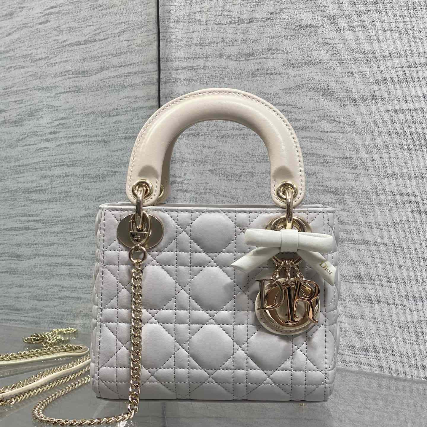 Dior Mini Lady Dior Bag With Chain - DesignerGu
