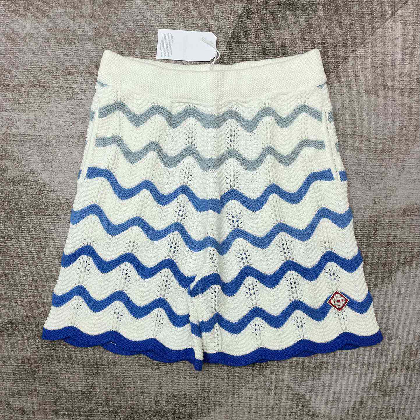 Casablanca Wavy Gradient Crochet Shorts D0036 - DesignerGu