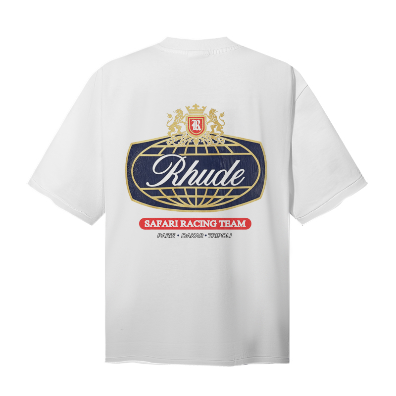 Rhude Cotton Safari Crest T-Shirt 'White' - DesignerGu