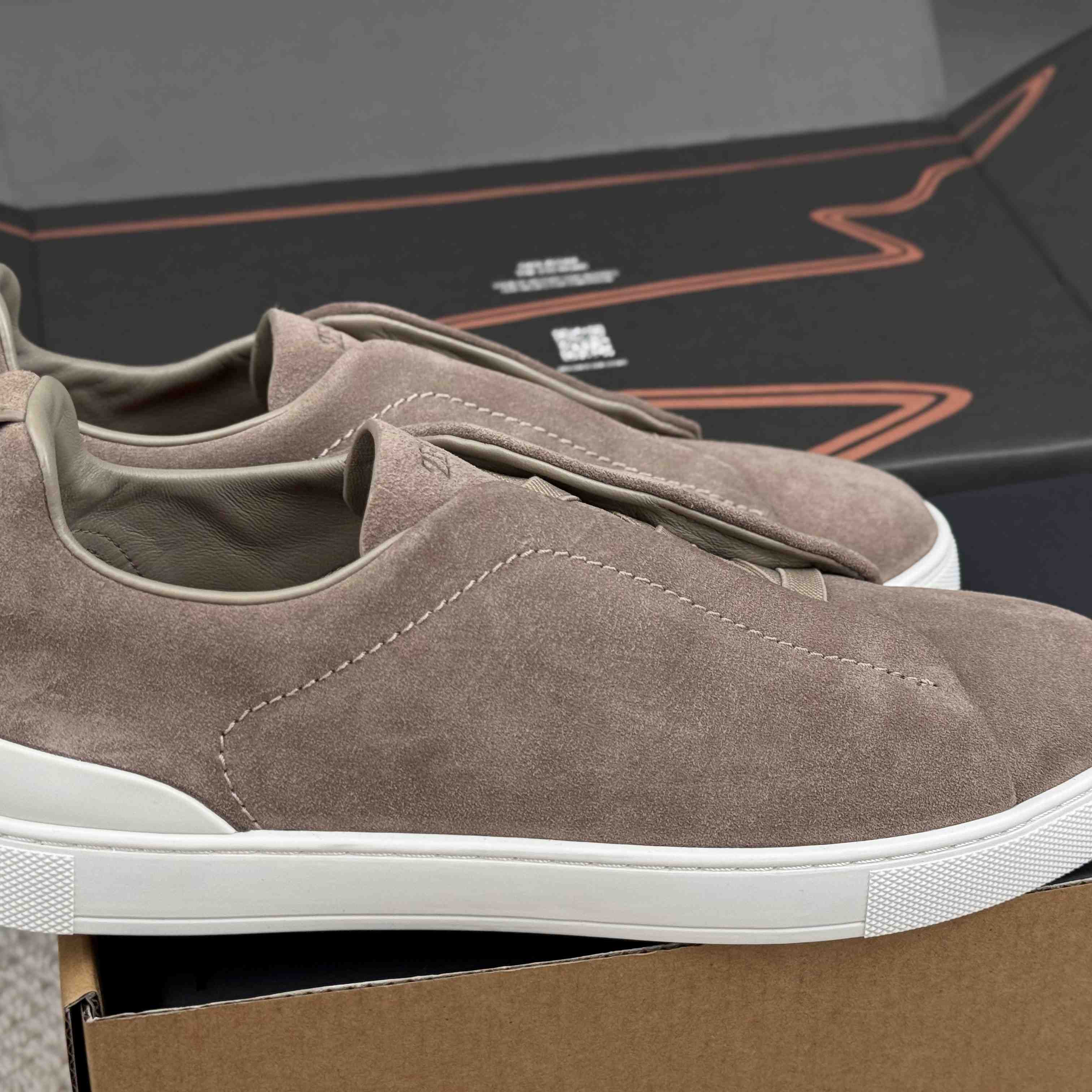 Zegna Triple Stitch Calfskin Sneaker - DesignerGu