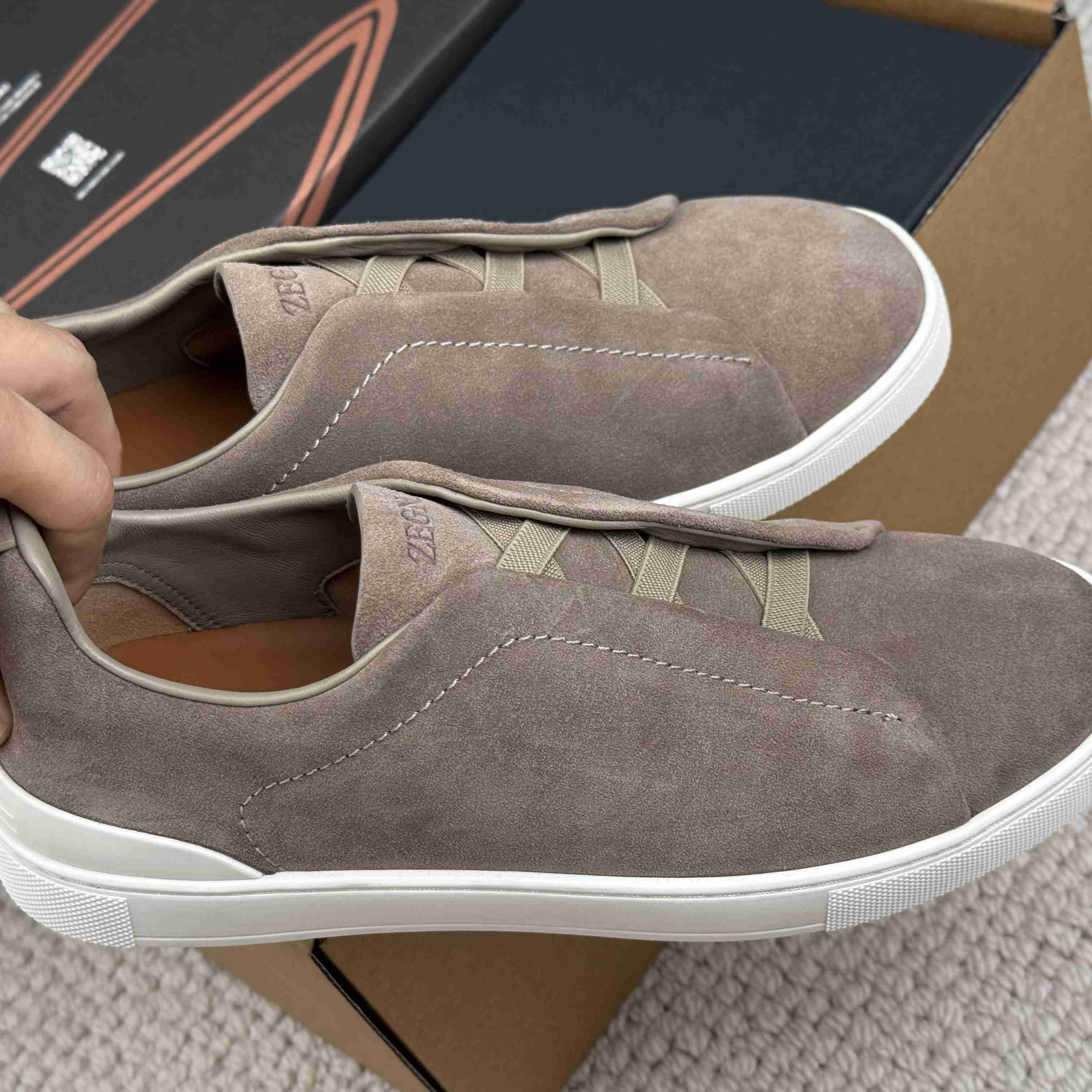 Zegna Triple Stitch Calfskin Sneaker - DesignerGu