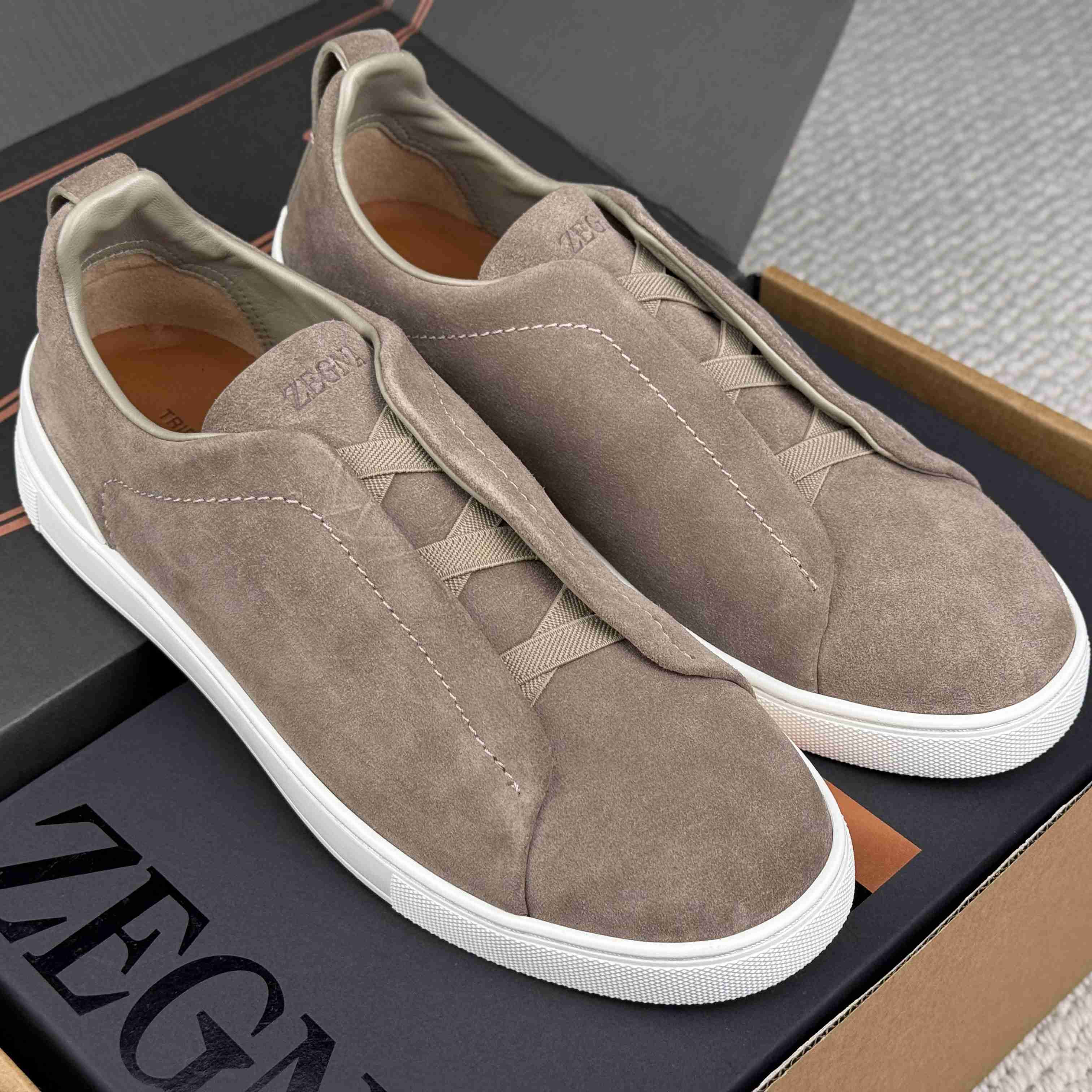 Zegna Triple Stitch Calfskin Sneaker - DesignerGu