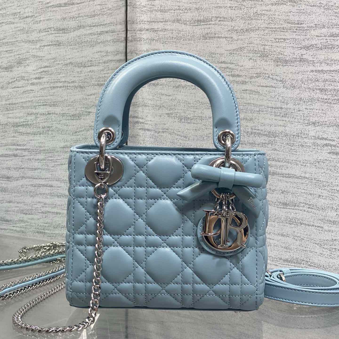 Dior Mini Lady Dior Bag With Chain - DesignerGu