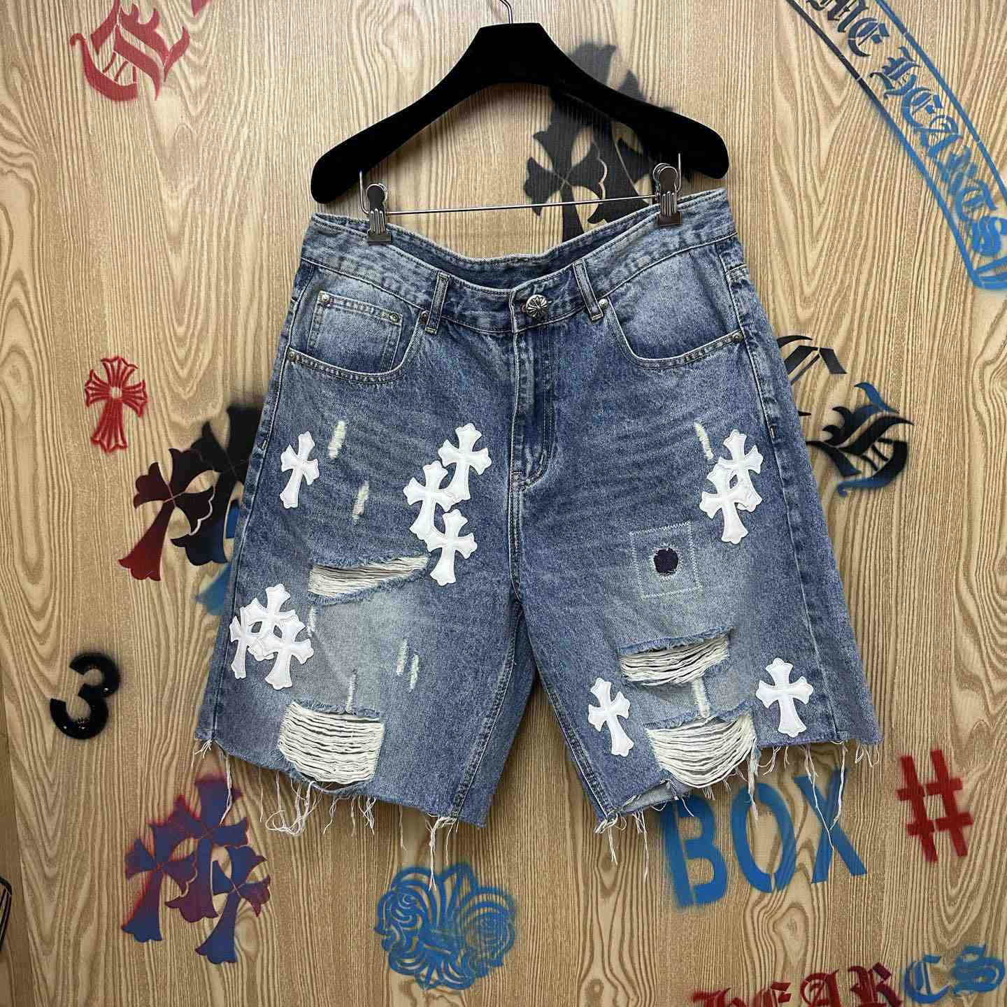 Chrome Hearts Denim Shorts - DesignerGu