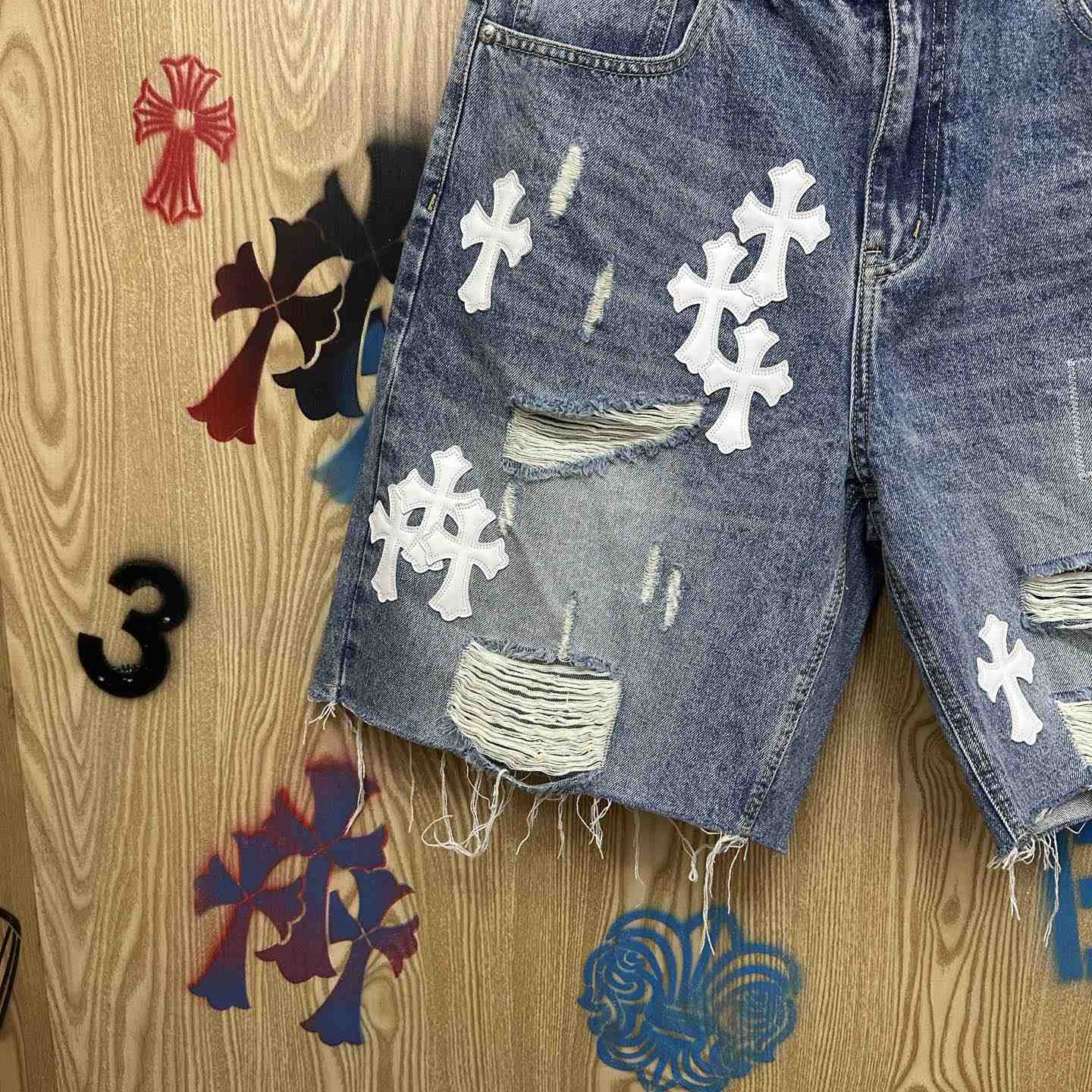 Chrome Hearts Denim Shorts - DesignerGu