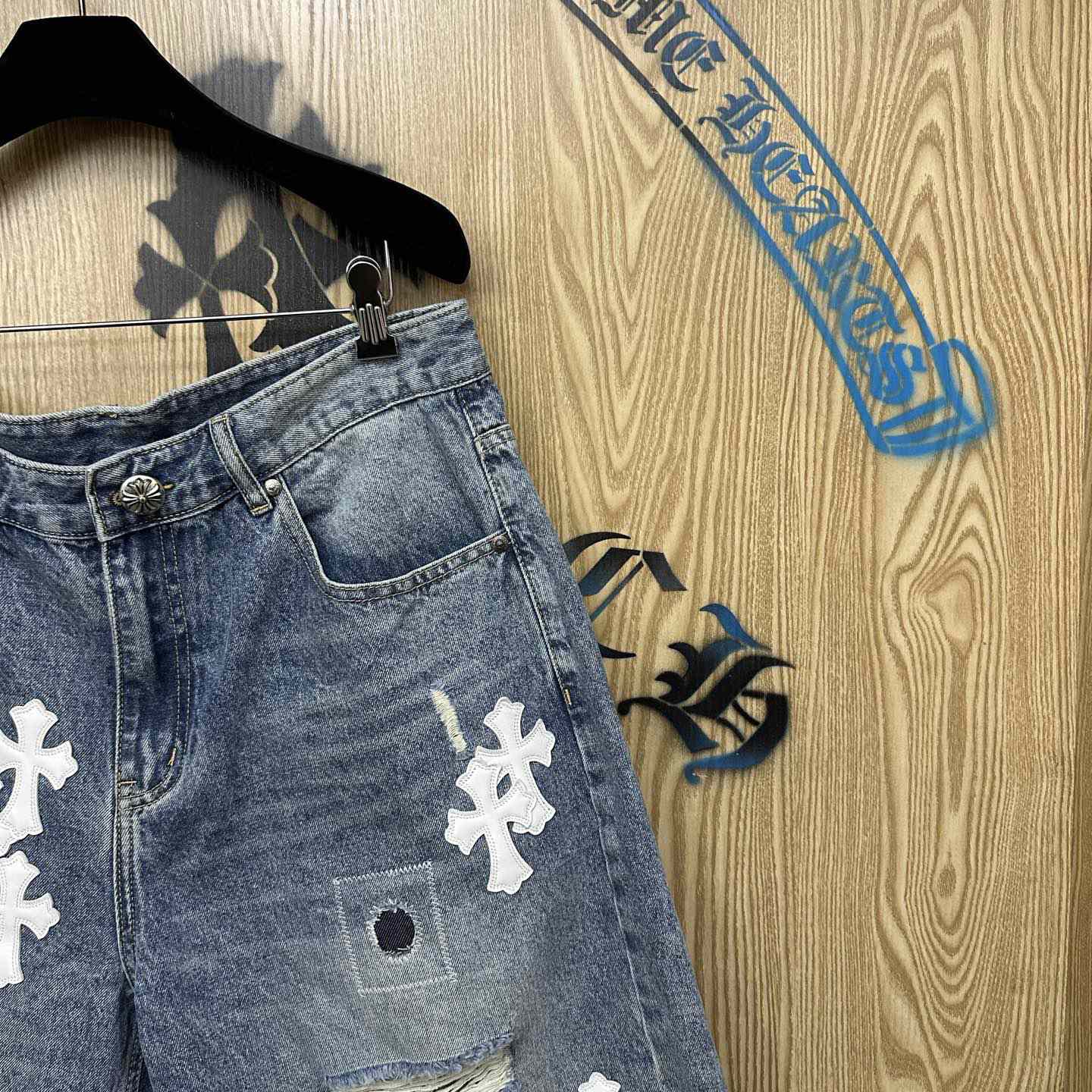 Chrome Hearts Denim Shorts - DesignerGu