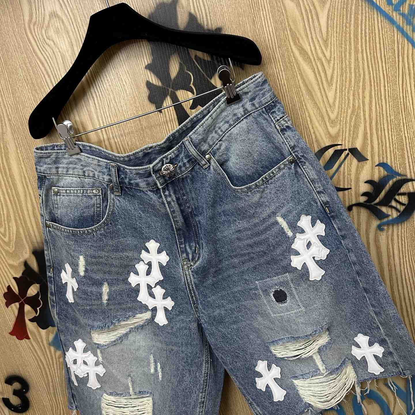 Chrome Hearts Denim Shorts - DesignerGu
