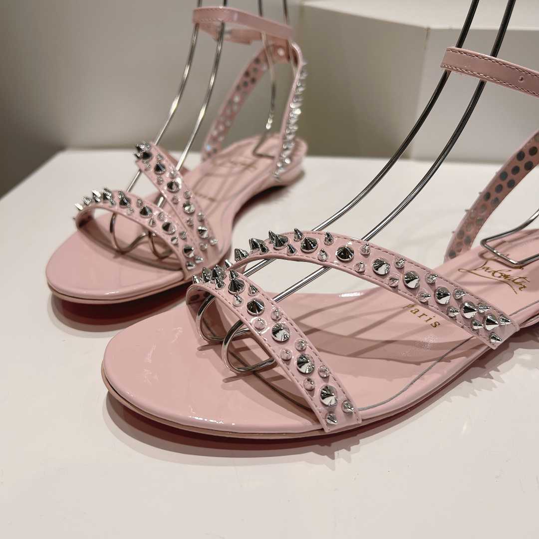 Christian Louboutin Mafaldina Spikes Leather Sandals - DesignerGu