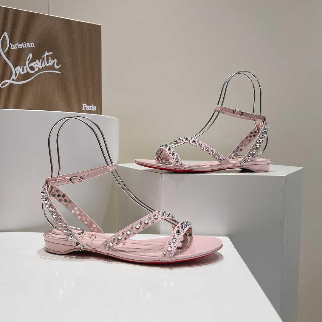 Christian Louboutin Mafaldina Spikes Leather Sandals - DesignerGu