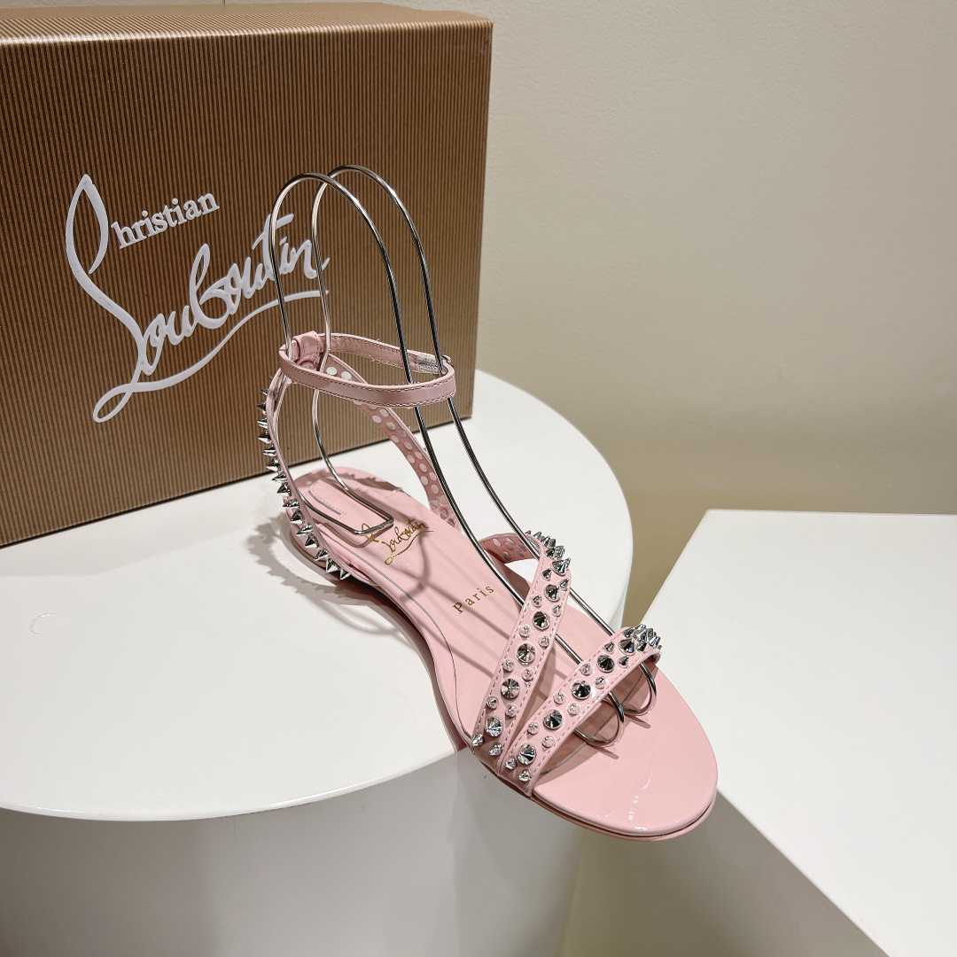 Christian Louboutin Mafaldina Spikes Leather Sandals - DesignerGu