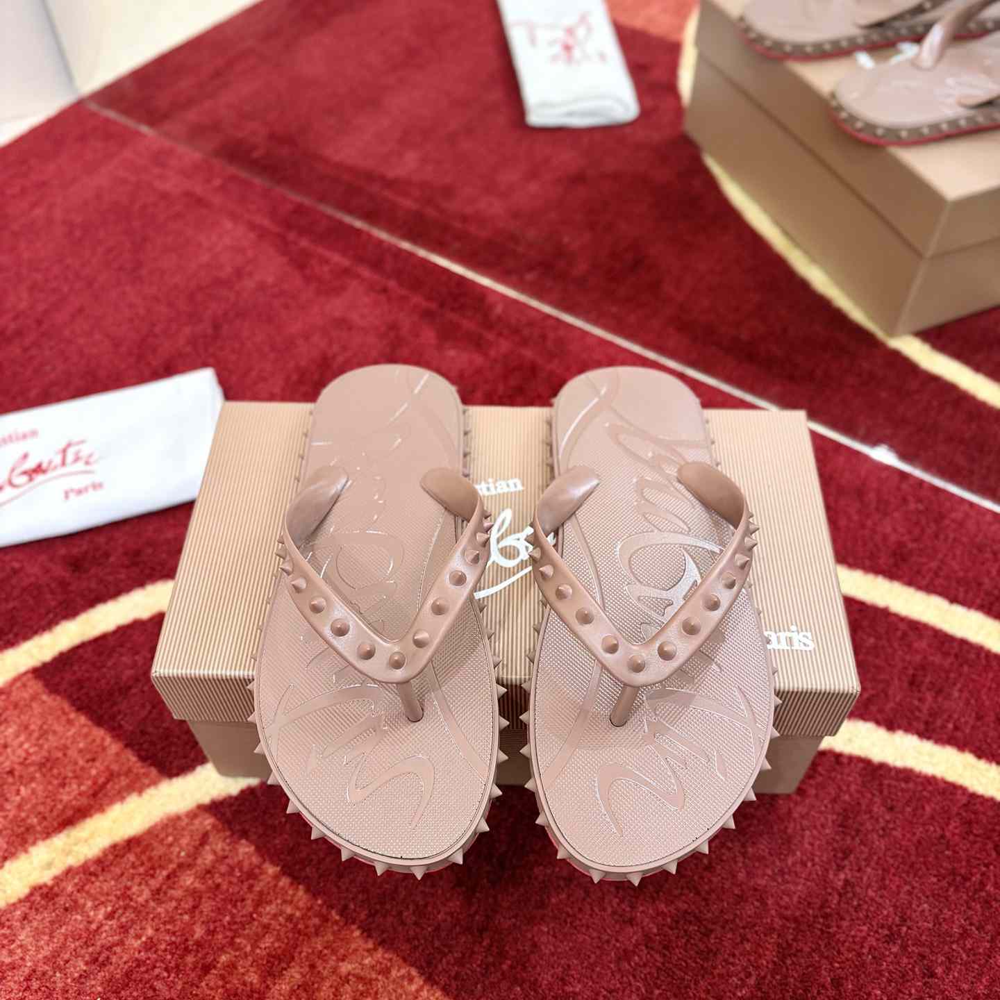 Christian Louboutin Super Loubi Flip Flops - DesignerGu