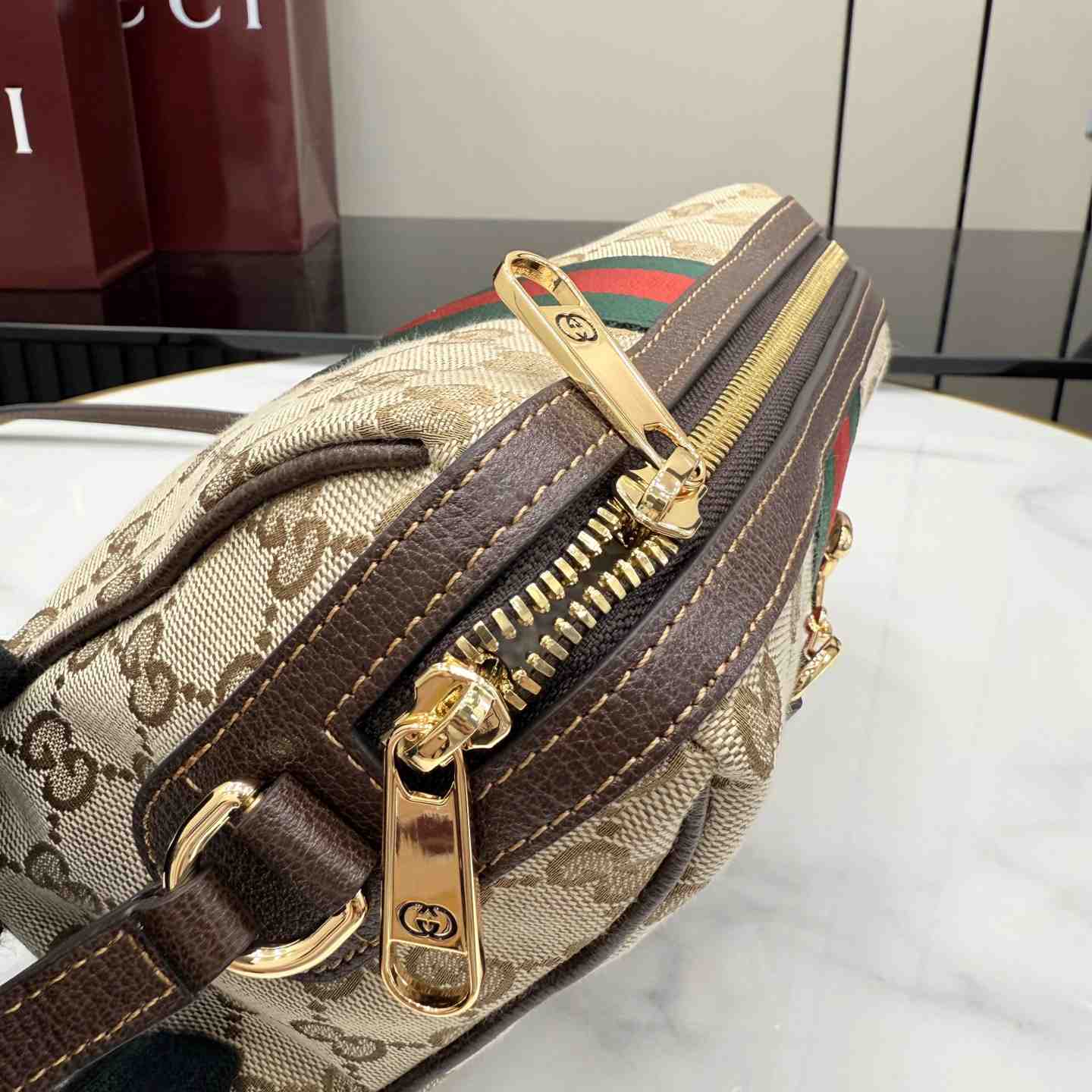 Gucci Horsebit Web Small Camera Bag A008PZ - DesignerGu