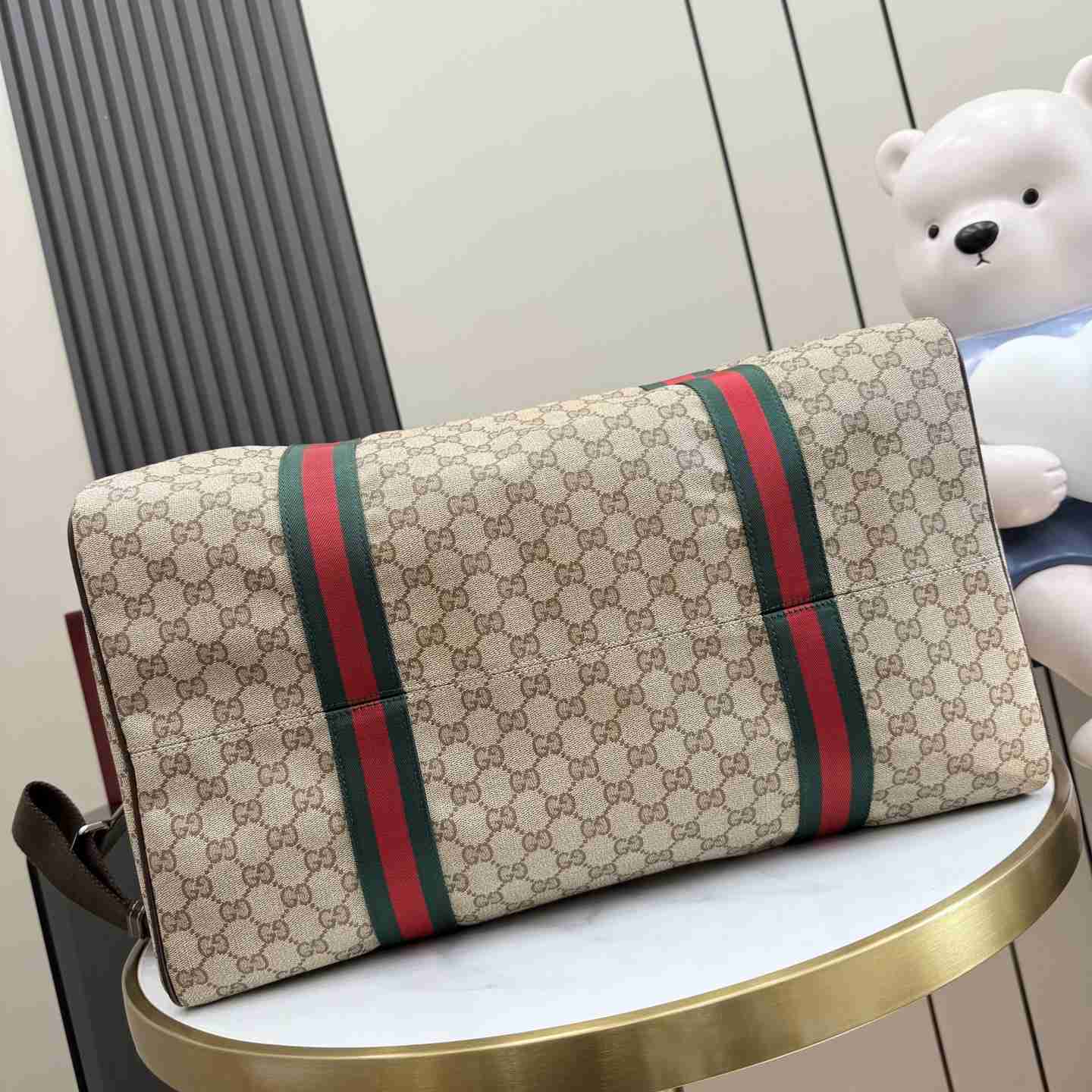 Gucci Medium Duffle Bag With Web  A00BC5 - DesignerGu