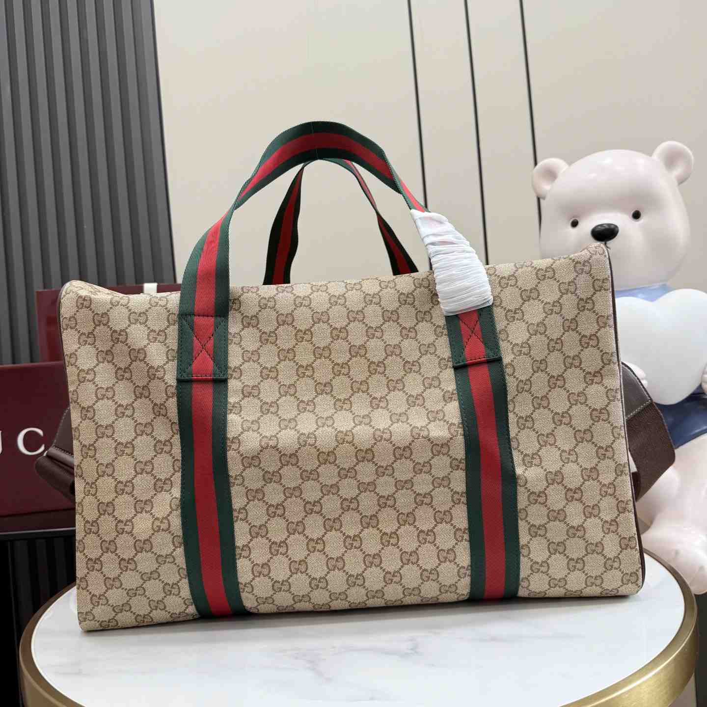 Gucci Medium Duffle Bag With Web  A00BC5 - DesignerGu