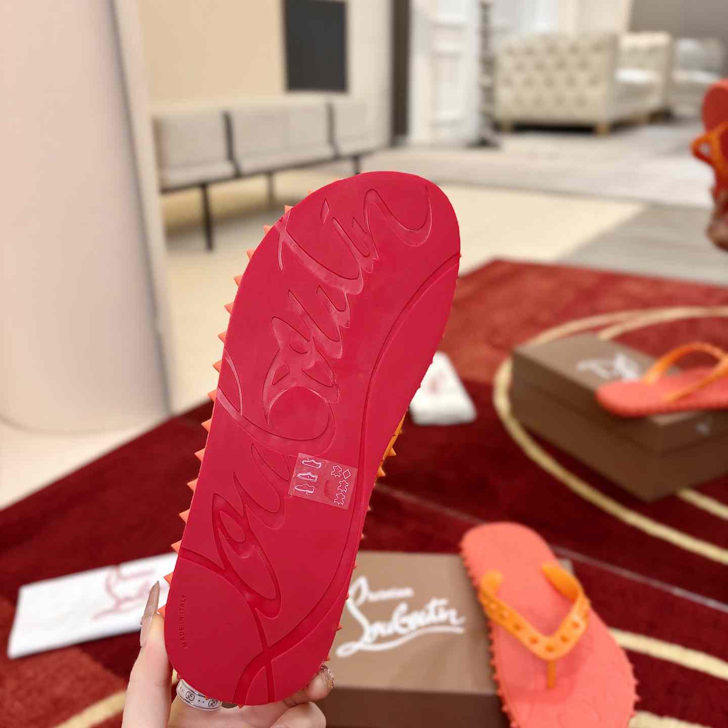 Christian Louboutin Super Loubi Flip Flops - DesignerGu