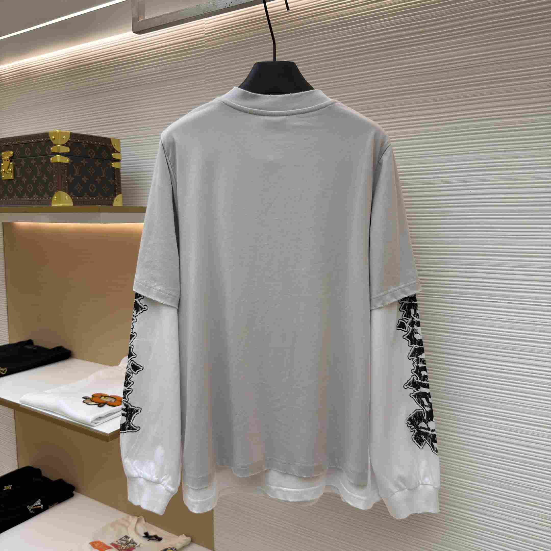 Balenciaga Hybrid Double T-shirt In Light Grey/White - DesignerGu
