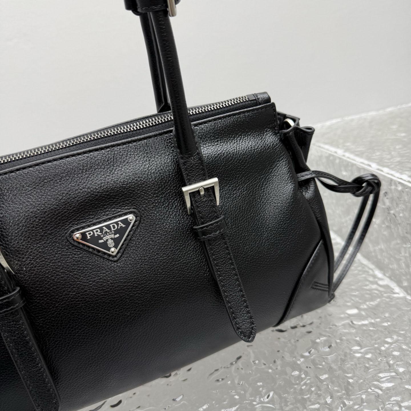 Prada Bonnie Medium Antiqued Leather Tote Bag - DesignerGu
