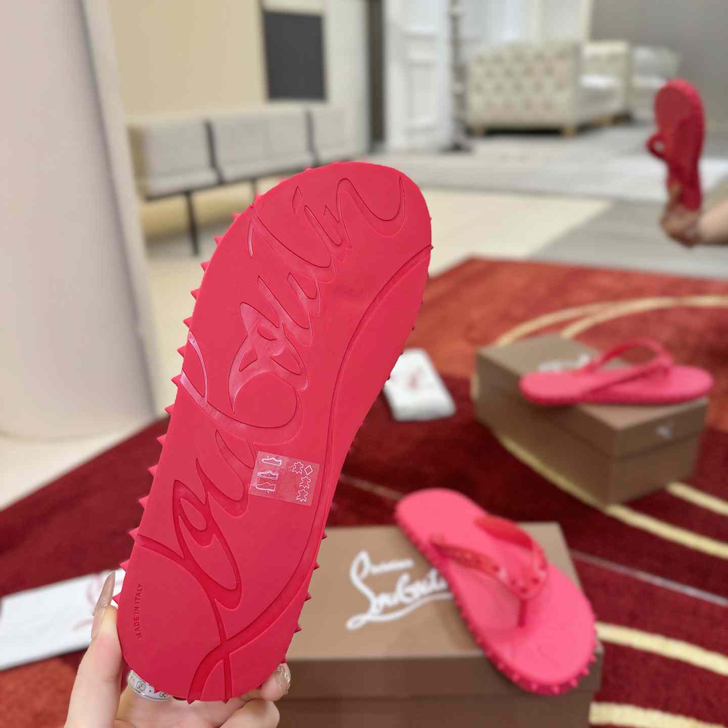 Christian Louboutin Super Loubi Flip Flops - DesignerGu