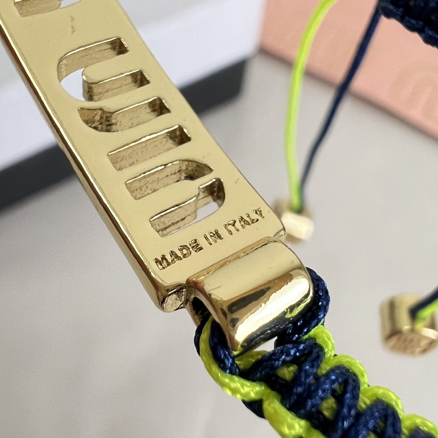 Miu Miu Cotton And Metal Bracelet - DesignerGu